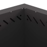 Foyer sans fumée hexagonal noir 58x58x51 cm en acier 