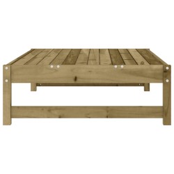 Repose-pied de jardin 120x80 cm bois de pin imprégné 