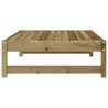 Repose-pied de jardin 120x80 cm bois de pin imprégné 