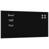Tableau noir magnétique mural Noir 80x40 cm Verre trempé 