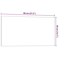 Tableau noir magnétique mural Noir 80x40 cm Verre trempé 