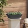 Bols de jardin , lot de 5 jardinières noires, 50x50x15 cm en acier. 