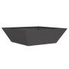 Bols de jardin , lot de 5 jardinières noires, 50x50x15 cm en acier. 