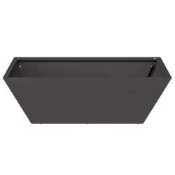 Bols de jardin , lot de 5 jardinières noires, 50x50x15 cm en acier. 