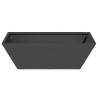 Bols de jardin , lot de 5 jardinières noires, 50x50x15 cm en acier. 