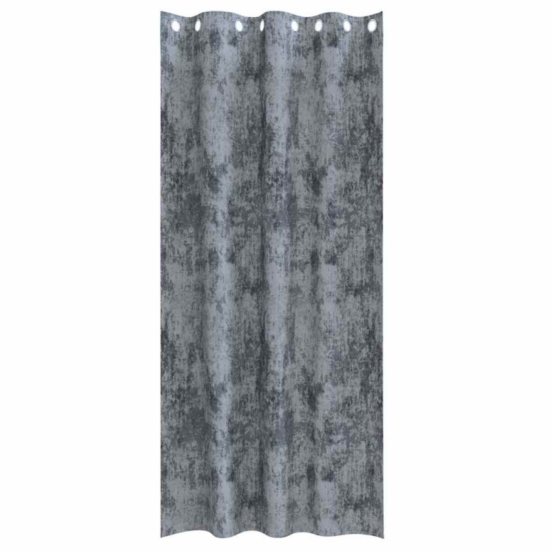 Rideaux en velours 2 pièces avec œillets gris argenté 260x140 cm 