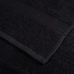 Serviettes d'invités 50 pcs Noir 30 x 50 cm Coton 