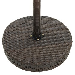 Table de jardin Marron 60,5x106 cm Résine tressée 