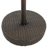 Table de jardin Marron 60,5x106 cm Résine tressée 
