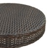 Table de jardin Marron 60,5x106 cm Résine tressée 