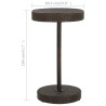 Table de jardin Marron 60,5x106 cm Résine tressée 