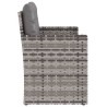 Banc de jardin avec coussins Gris 105 cm Résine tressée 
