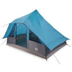 Tente familiale Tipi bleue pour 10 personnes, imperméable 