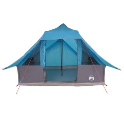 Tente familiale Tipi bleue pour 10 personnes, imperméable 