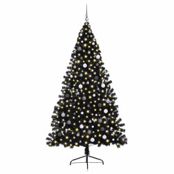 Sapin de Noël Noir 240 cm PVC 