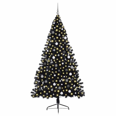 Sapin de Noël Noir 240 cm PVC 