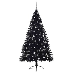 Sapin de Noël Noir 240 cm PVC 