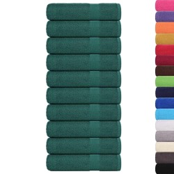 Serviettes de bain 10 pcs vert 100x150 cm 360 g/m² 100% coton 