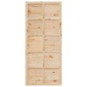 Porte de grange Marron 80 x 210 cm Bois massif en pin 