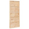 Porte de grange Marron 80 x 210 cm Bois massif en pin 