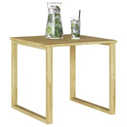 Table de bain de soleil 50,5x50,5x46 cm en bois de pin imprégné 