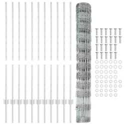 Poteaux de clôture 22 pcs U-Channel 120 cm Acier galvanisé 