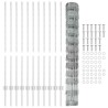 Poteaux de clôture 22 pcs U-Channel 120 cm Acier galvanisé 