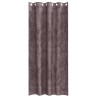 Rideaux en velours 2 pièces avec œillets marron 260x140 cm 