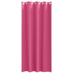 Rideaux avec des rideaux 2 pcs Rose vif 245 x 140 cm Polyester 