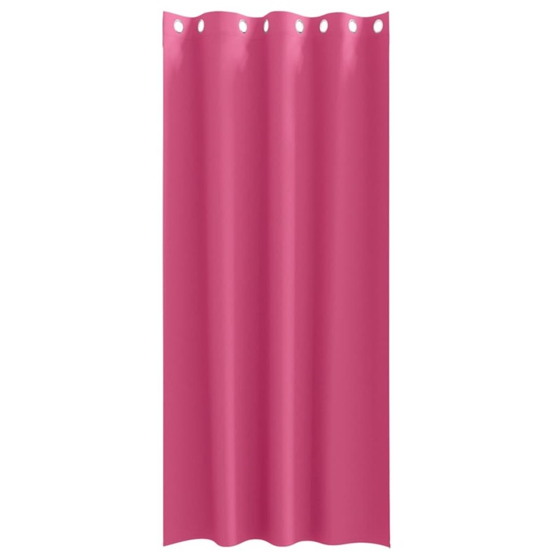 Rideaux avec des rideaux 2 pcs Rose vif 245 x 140 cm Polyester 