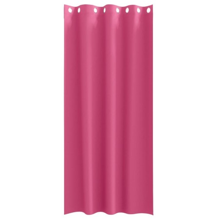 Rideaux avec des rideaux 2 pcs Rose vif 245 x 140 cm Polyester 
