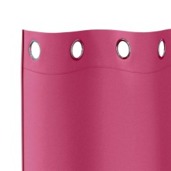 Rideaux avec des rideaux 2 pcs Rose vif 245 x 140 cm Polyester 