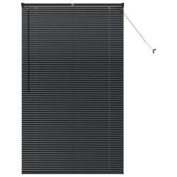 Store de Fenêtre avec des rideaux Autre Noir 100 x 175 cm Aluminium 