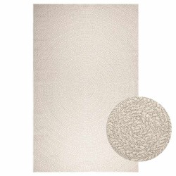 Tapis ZIZUR crème 200x290 cm aspect de jute intérieur extérieur 
