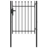 Porte de Clôture Gris 100 x 120 cm Acier revêtu de poudre 