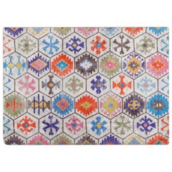 Tapis lavable multicolore 80x150 cm antidérapant 