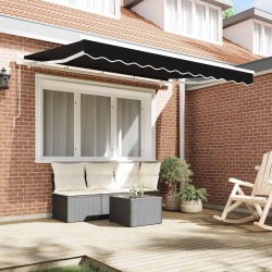 Tissu de remplacement pour store de 3x2.5 m noir 