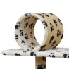Arbre à chat Beige avec impressions de patte 83 x 72 x 140 cm 