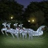 Décoration de Noël Renne et traîneau 100 LED extérieur blanc 