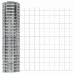 Clôture Euro avec 10 poteaux Argent 1,2x10 m Acier 