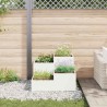 Jardinier 80x80x60 cm Acier Blanc 