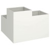 Jardinier 80x80x60 cm Acier Blanc 