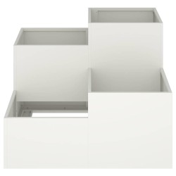 Jardinier 80x80x60 cm Acier Blanc 