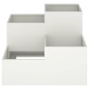 Jardinier 80x80x60 cm Acier Blanc 