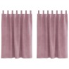 Rideaux occultants avec boucles de suspension 2 pcs en velours rose foncé 