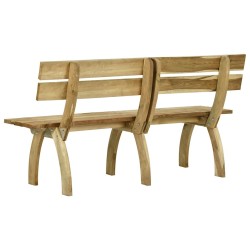 Banc de jardin 160 cm bois de pin imprégné 