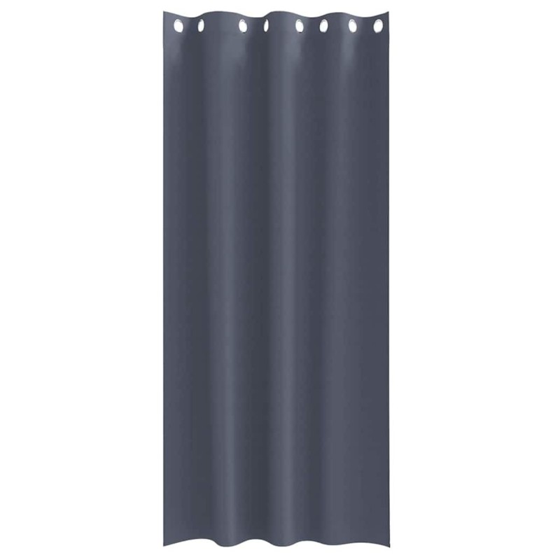 Rideaux 2 pcs Anthracite 245 x 140 cm Polyester 