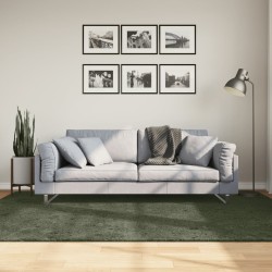 Tapis HUARTE à poils courts doux lavable vert forêt 160x230 cm 