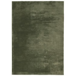 Tapis HUARTE à poils courts doux lavable vert forêt 160x230 cm 