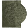 Tapis HUARTE à poils courts doux lavable vert forêt 160x230 cm 